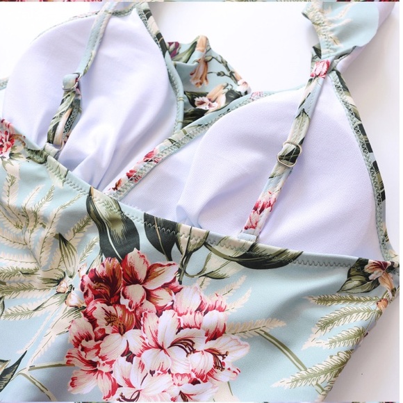 CLEARANCE Floral Ruffle One Piece Swimsuit - Picture 8 of 8